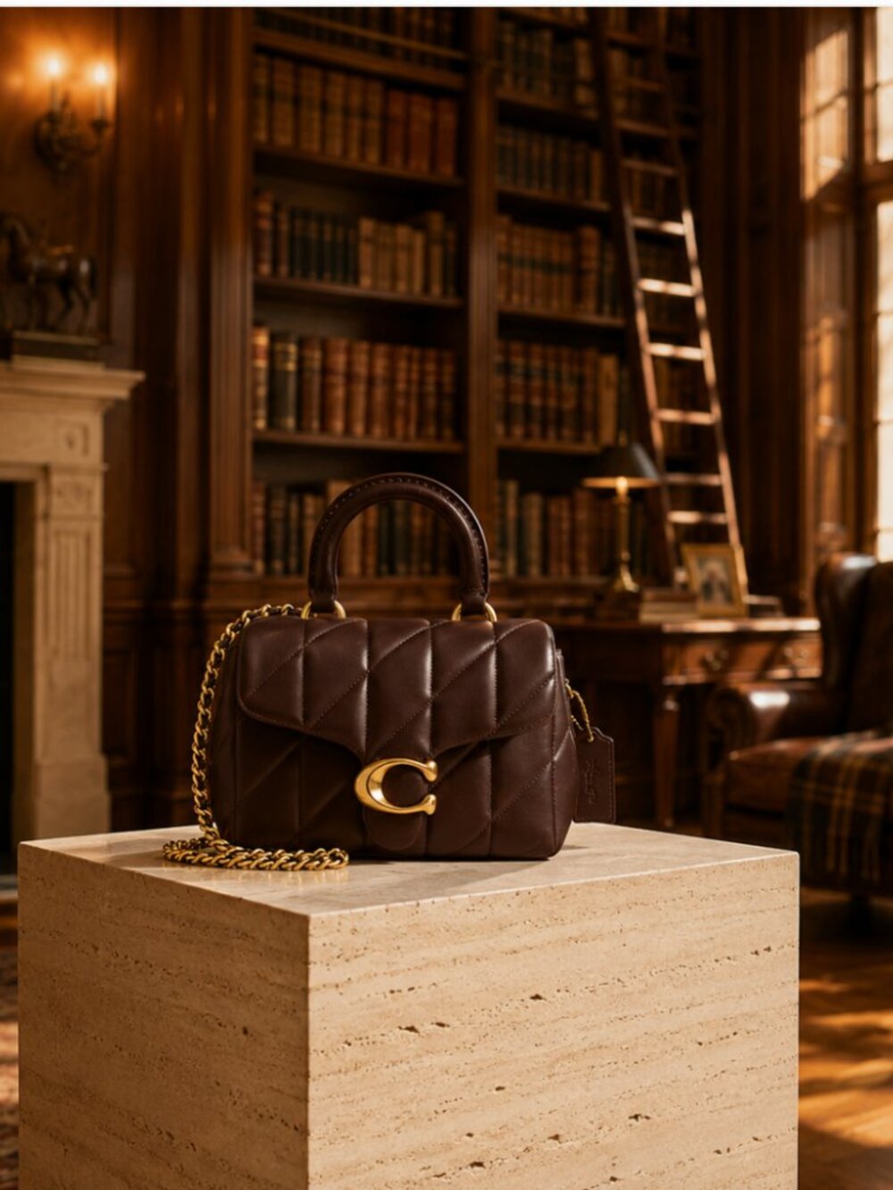 Coach Quilted Tabby Top Handle Bag Maple Nappa Leather Brass CCC12 NWT